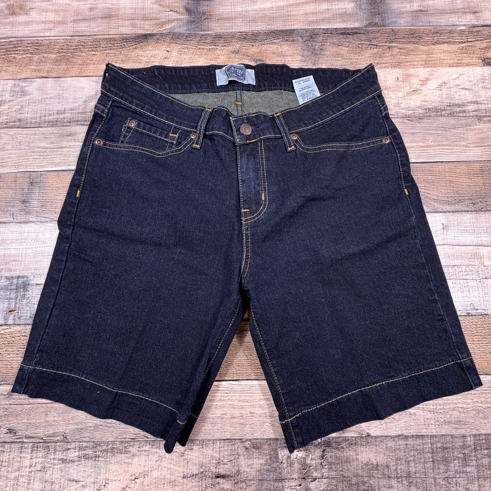 Signature by Levi Strauss & Co Womens Denim Shorts Indigo Blue Size 14 Misses